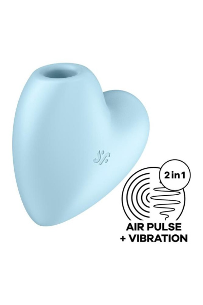 купить Вакуумный стимулятор-сердечко с вибрацией Satisfyer Cutie Heart Blue