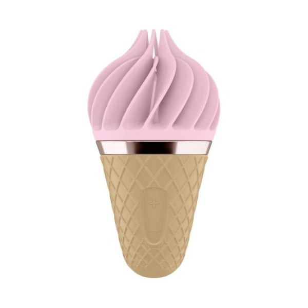 купить Мороженка спиннатор Satisfyer Lay-On - Sweet Treat Pink/Brown, 10 режимов работы, водонепроницаемая