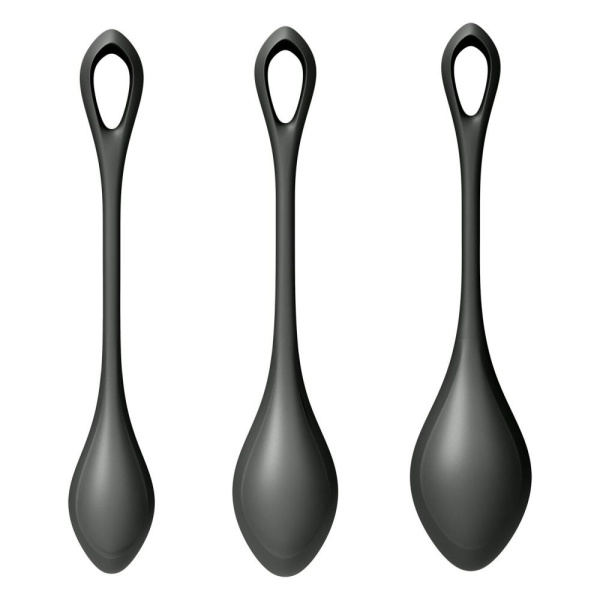 купить Набор йони бусин Satisfyer Yoni Power 2 Black, диаметр 2-2,5-3см, масса 22-44-73 г