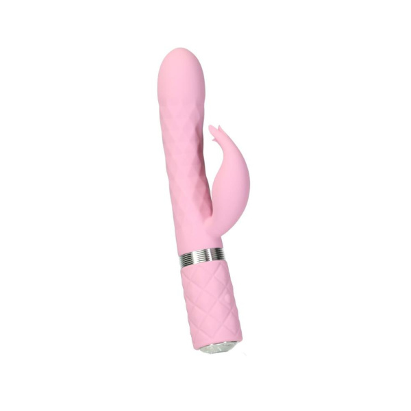 купить Роскошный кролик с ротацией и вибрацией Pillow Talk Lively, Pink, кристалл Сваровски, тройной отрост
