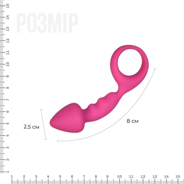 купить Анальная пробка Adrien Lastic Budy Pink со стимулирующей ножкой, макс. диаметр 2,5см