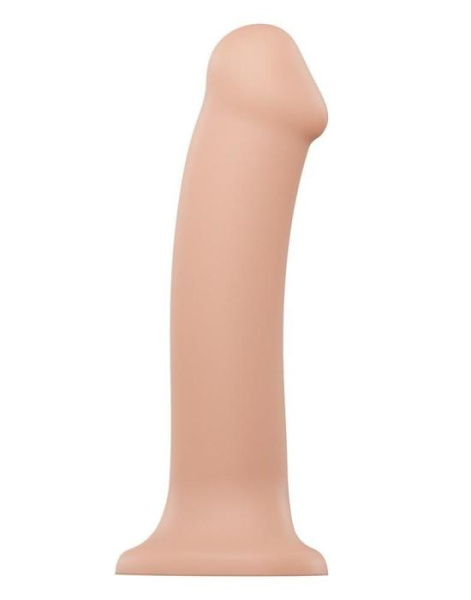 Насадка для страпону Strap-On-Me Dual Density Dildo Flesh XL, діаметр 4,5см, двошарова, гнучка