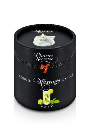 фото Массажная свеча Plaisirs Secrets Mojito (80 мл) подарочная упаковка, керамический сосуд  || фото Масажна свічка Plaisirs Secrets Mojito (80 мл) подарункова упаковка, керамічний посуд 