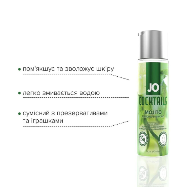 купить Лубрикант на водной основе System JO Cocktails - Mojito без сахара, растительный глицерин (60 мл)