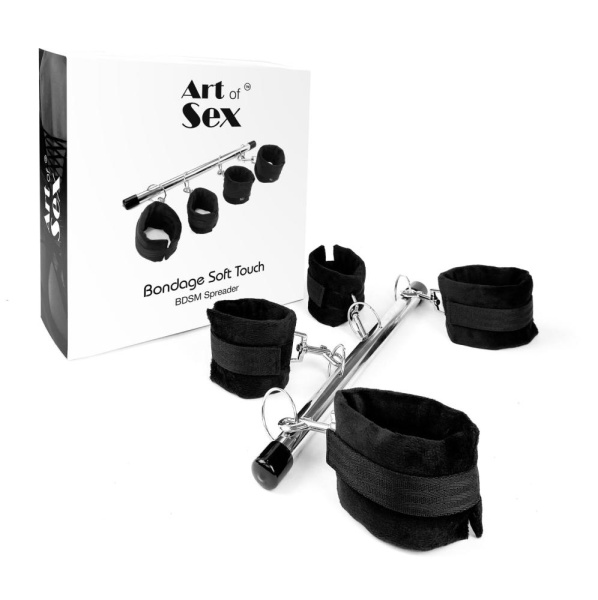 купить Колодка-распорка для рук и ног Art of Sex - Bondage  Soft Touch BDSM Spreader , цвет черный