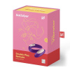 фото Вибратор для пар Satisfyer Double Plus Remote с пультом ДУ и двумя моторчиками  || фото Вібратор для пар Satisfyer Double Plus Remote з пультом дистанційного керування та двома моторчиками 