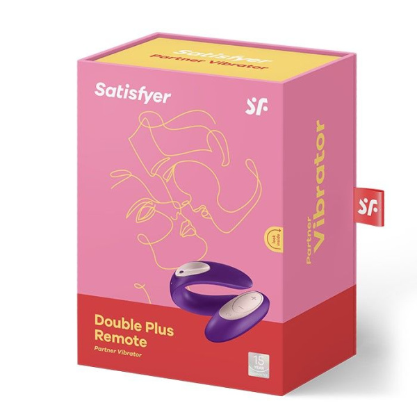 купить Вибратор для пар Satisfyer Double Plus Remote с пультом ДУ и двумя моторчиками
