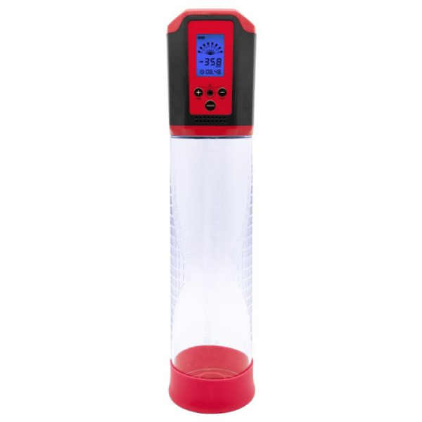 купить Автоматическая вакуумная помпа Men Powerup Passion Pump Red, LED-табло, перезаряжаемая, 8 режимов