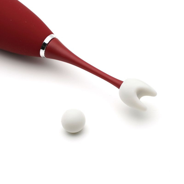 купить Клиторальный вибратор KisToy C-King, с двумя доп. насадками, мощная точечная стимуляция