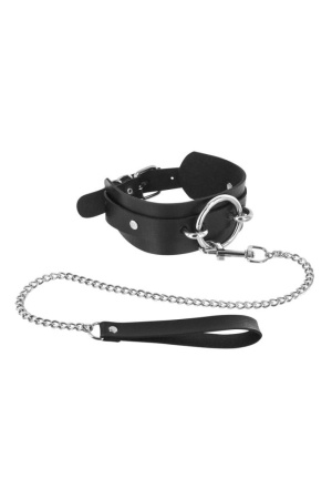 фото Ошейник с большим кольцом и с поводком Fetish Tentation Ring and Leash  || фото Нашийник з повідцем Fetish Tentation Ring and Leash 