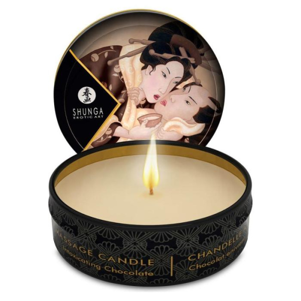 купить Массажная свеча Shunga Mini Massage Candle - Intoxicating Chocolate (30 мл) с афродизиаками