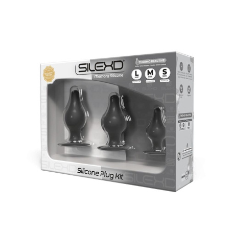фото Набор анальных пробок SilexD Silicone Plug Kit двухслойные, силикон+Silexpan  || фото Набір анальних пробок SilexD Silicone Plug Kit двошарова, силікон + Silexpan 