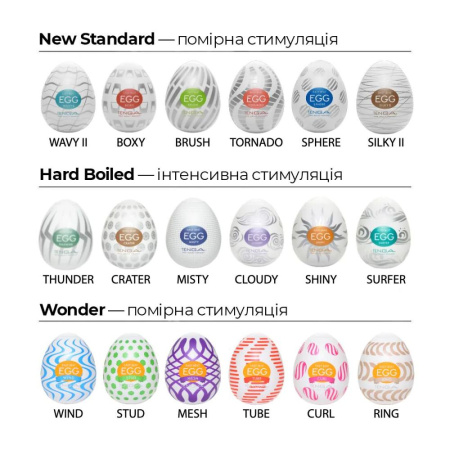 фото Мастурбатор-яйцо Tenga Egg Stud с шестиугольными выступами  || фото Мастурбатор-яйце Tenga Egg Stud із шестикутними виступами 