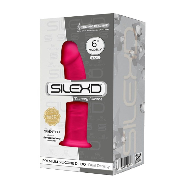 купить Фаллоимитатор SilexD Robby Pink (MODEL 2 size 6in), двухслойный, силикон+Silexpan, диаметр 3,5 см