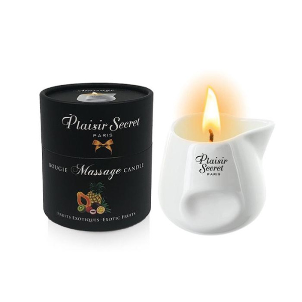 купить Массажная свеча Plaisirs Secrets Pineapple Mango (80 мл) подарочная упаковка, керамический сосуд