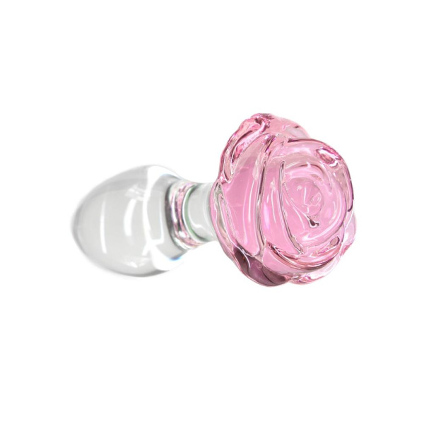 купить Стеклянная анальная пробка Pillow Talk - Rosy- Luxurious Glass Anal Plug