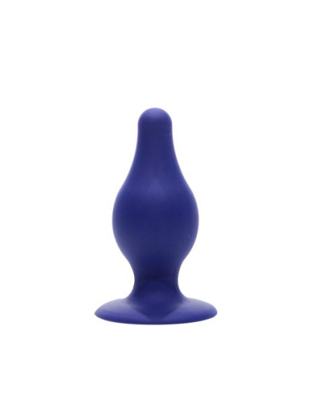 Анальная пробка SilexD (Model 2 size M) Blue двухслойная, силикон+Silexpan