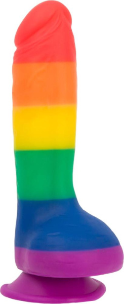 купить Радужный фаллоимитатор ADDICTION - JUSTIN - 8" - RAINBOW, 20,3 см, силикон
