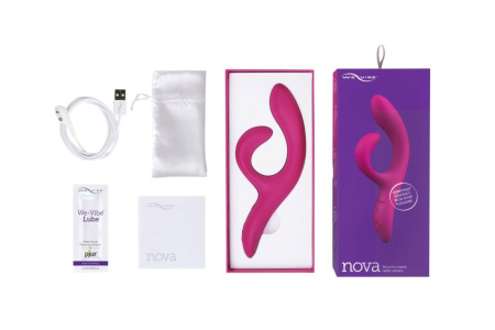 фото Смарт вибратор-кролик We-Vibe Nova Fuchsia, эргономичный, регулируемый угол наклона ствола  || фото Смарт вібратор-кролик We-Vibe Nova Fuchsia, ергономічний, регульований кут нахилу стовбура 