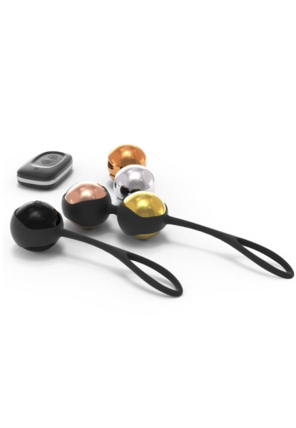 купить Набор вагинальных шариков Dorcel Training Balls, диам. 3,4см, вес 20-117гр, есть вибрация, пульт ДУ