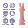 фото Мини-вибратор FeelzToys Mister Bunny Pink с двумя насадками  || фото Міні-вібратор FeelzToys Mister Bunny Pink з двома насадками 