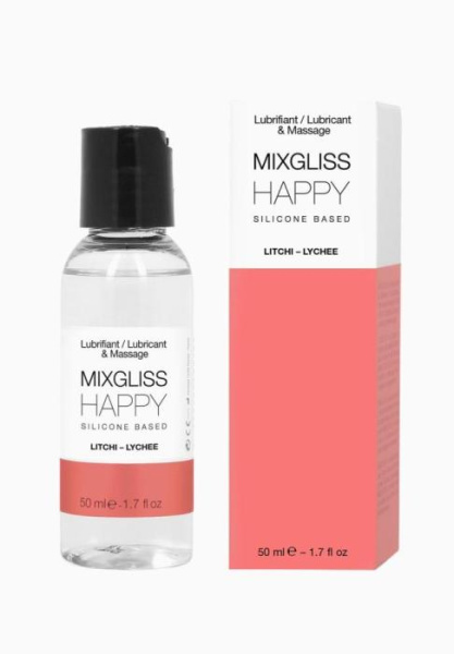 купити Лубрикант на силіконовій основі MixGliss HAPPY - LITCHI (50 мл) з ароматом китайського лічі