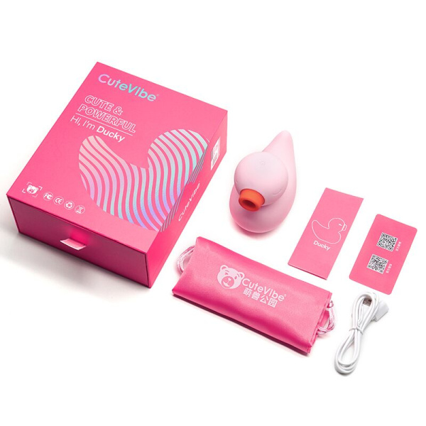 купити Вакуумний вібратор-качечка CuteVibe Ducky Pink