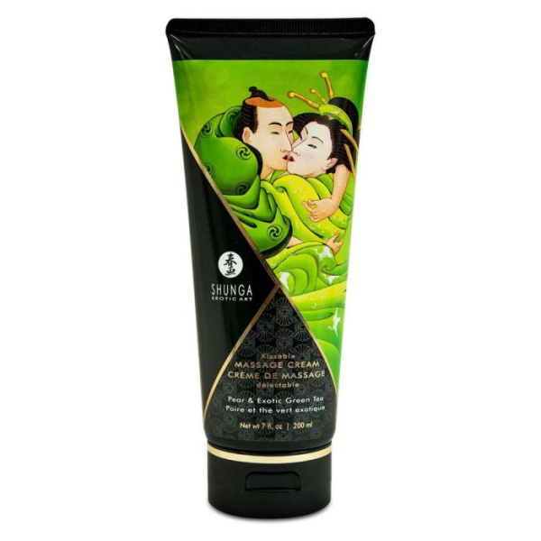 купить Съедобный массажный крем Shunga Kissable Massage Cream - Pear & Exotic Green Tea (200 мл)