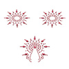 фото Пэстис из кристаллов Petits Joujoux Gloria set of 3 - Red, украшение на грудь и вульву