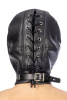 фото Капюшон с кляпом для БДСМ Fetish Tentation BDSM hood in leatherette with removable gag  || фото Капюшон з кляпом для БДСМ Fetish Tentation BDSM hood in leatherette with removable gag 