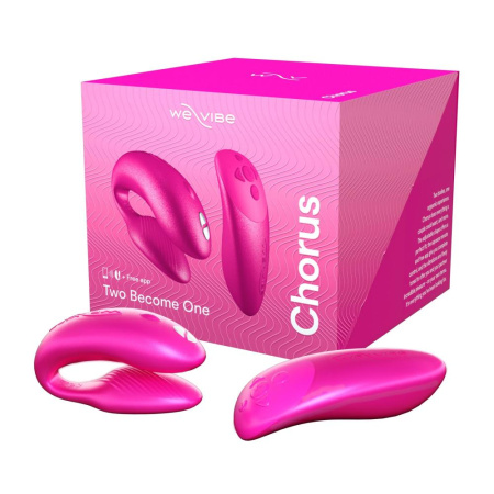 фото Смарт-вибратор для пар We-Vibe Chorus Cosmic Pink, сенсорное управление вибрациями сжатием пульта  || фото Смарт-вібратор для пар We-Vibe Chorus Cosmic Pink, сенсорне керування вібраціями стисненням пульта 