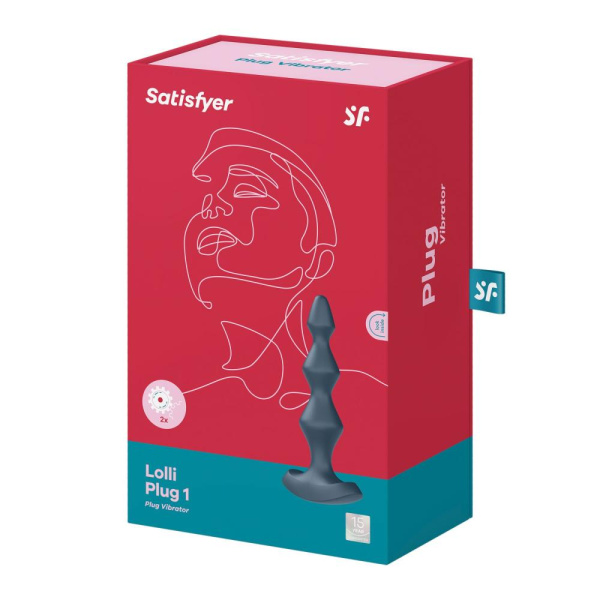 купить Анальный стимулятор-бусины с двумя моторами Satisfyer Lolli-Plug 1 (dark teal)