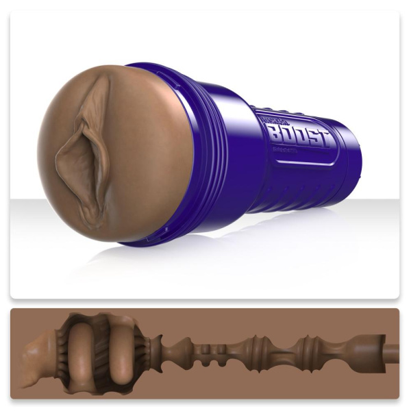 купить Мастурбатор-вагина Fleshlight Boost Bang Medium Dark Flesh, плавающие кольца Turbo Tech