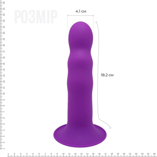 купить Дилдо с присоской Adrien Lastic Hitsens 3 Purple, отлично для страпона, диаметр 4,1см, длина 18,2см
