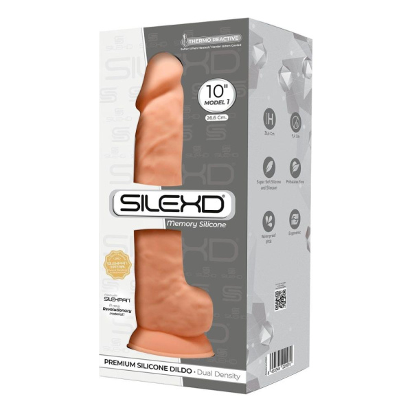 купить Фаллоимитатор реалистичный SilexD Arnold Flesh (MODEL 5 size 10in), двухслойный, силикон+Silexpan, д