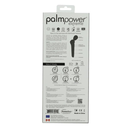 Потужний вібромасажер PalmPower EXTREME - Black водонепроникний, з плавним регулюванням