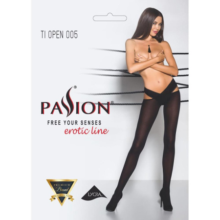 фото Эротические колготки TIOPEN 005 nero 1/2 (60 den) - Passion, с вырезом, оригинальный пояс  || фото Еротичні колготки TIOPEN 005 nero 1/2 (60 den) - Passion, з вирізом, оригінальний пояс 