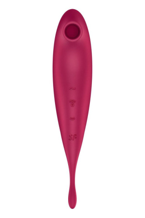 фото Смарт-вибратор для клитора с вакуумной стимуляцией Satisfyer Twirling Pro+ dark red  || фото Смарт-вібратор для клітора з вакуумною стимуляцією Satisfyer Twirling Pro+ dark red 