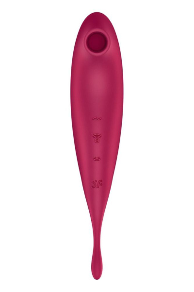 купить Смарт-вибратор для клитора с вакуумной стимуляцией Satisfyer Twirling Pro+ dark red