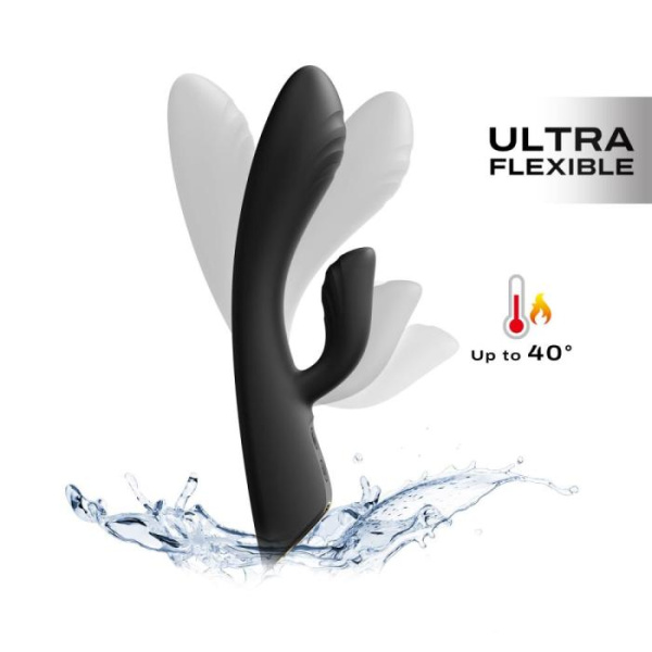 купить Вибратор-кролик с подогревом Dorcel FLEXI RABBIT BLACK, гибкий ствол