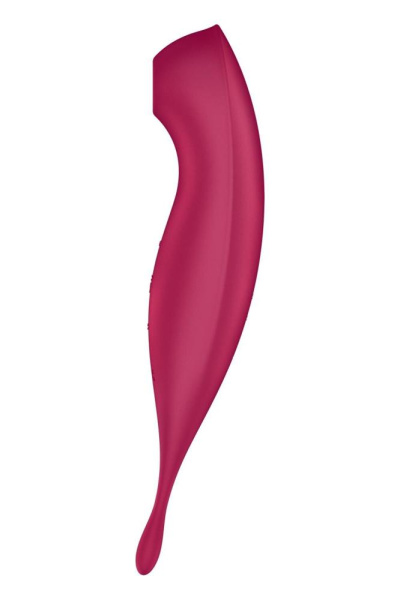 купить Смарт-вибратор для клитора с вакуумной стимуляцией Satisfyer Twirling Pro+ dark red