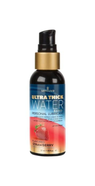 купить Густая смазка на водной основе Sensuva UltraThick Water-Based Strawberry (57 мл) без парабенов