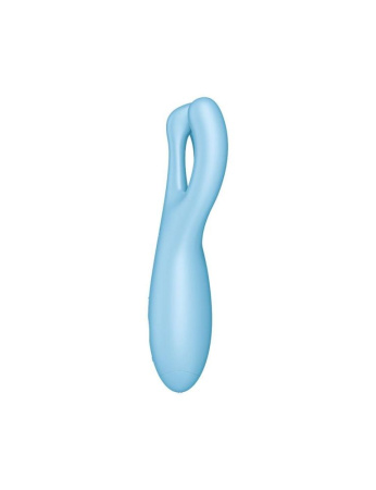 фото Клиторальный смарт вибратор Satisfyer Threesome 4 Blue с тремя пальчиками  || фото Кліторальний смарт вібратор Satisfyer Threesome 4 Blue з трьома пальчиками 