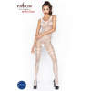 фото Бодистокинг Passion BS045 white, комбинезон, имитация чулок и боди  || фото Бодістокінг Passion BS045 white, комбінезон, імітація панчох і боді 