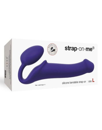 фото Безремневой страпон Strap-On-Me Violet L, полностью регулируемый, диаметр 3,7см  || фото Безремневий страпон Strap-On-Me Violet L, повністю регульований, діаметр 3,7см 