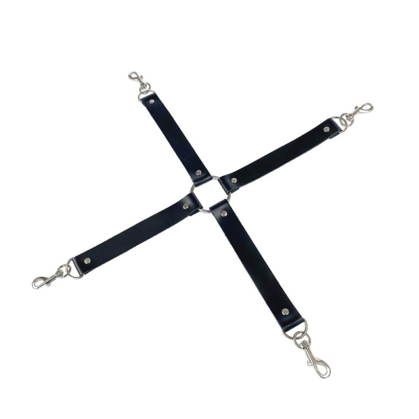 купить Крестовина из натуральной кожи Art of Sex - 4 Way Connector, Черный