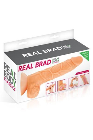 фото Фаллоимитатор с подвижной крайней плотью Real Body - Real Brad, диаметр 4,5см, TPE  || фото Фалоімітатор із рухомою крайньою плоттю Real Body — Real Brad, діаметр 4,5 см, TPE 