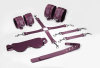 фото Набор Feral Feelings BDSM Kit 5 Burgundy, наручники, поножи, коннектор, маска, паддл