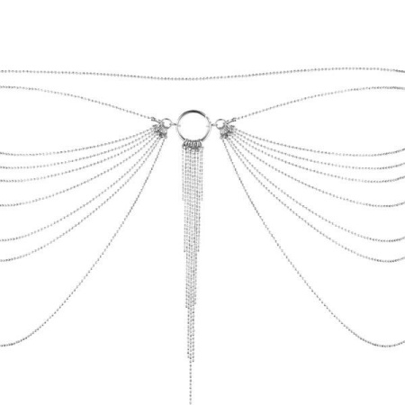 фото Цепочка трусики или лиф Bijoux Indiscrets Magnifique Waist Chain - silver, украшение на тело  || фото Ланцюжок трусики або ліф Bijoux Indiscrets Magnifique Waist Chain - silver, прикраса на тіло 