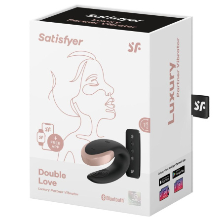 фото Смарт-вибратор для пар Satisfyer Double Love (Black)  || фото Смарт-вібратор для пар Satisfyer Double Love (Black) 